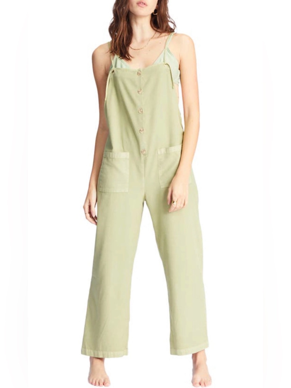 BILLABONG Beach Cruiser Jumpsuit M  Avocado $80 Retail EUC